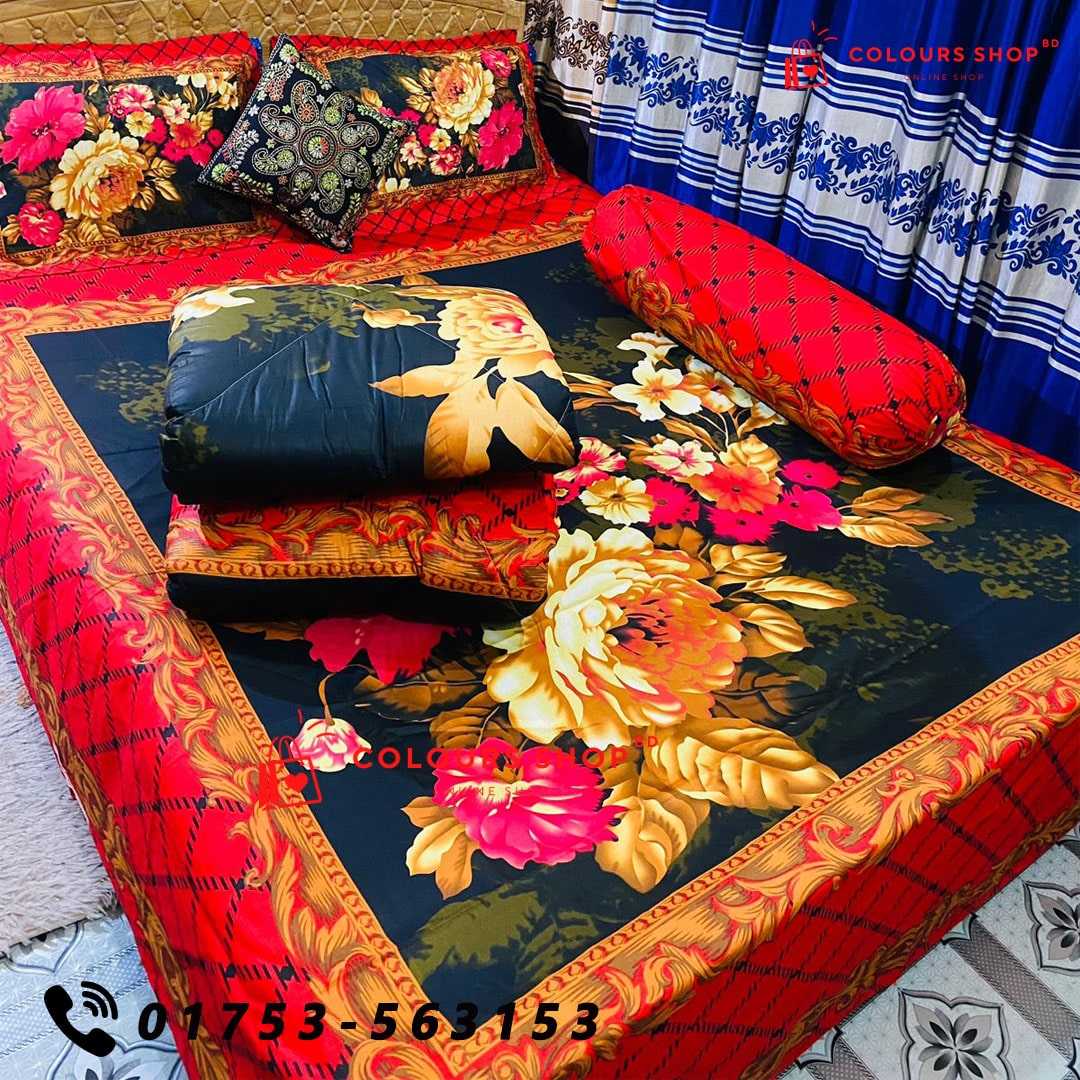 Luxury,Penel,Cotton,Fabrics,5ps,er,Comforter,Set