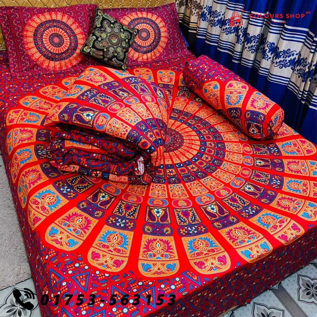 Luxury,Penel,Cotton,Fabrics,5ps,er,Comforter,Set