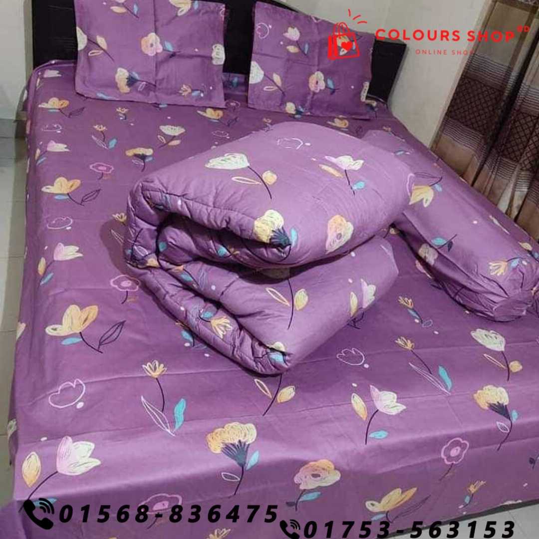 Luxury,Twill,Cotton,Fabrics,5ps,er,Comforter,Set