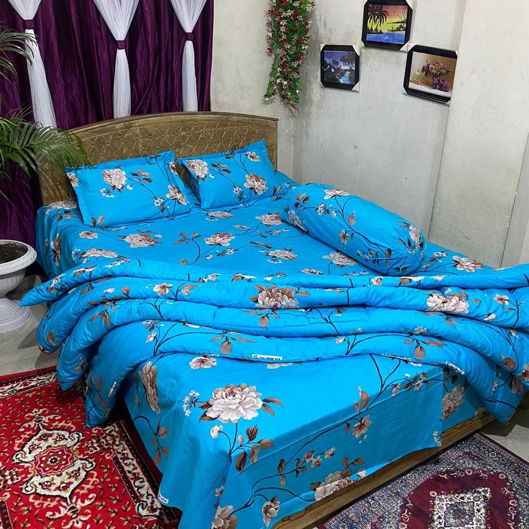 Luxury,Twill,Cotton,Fabrics,5ps,er,Comforter,Set