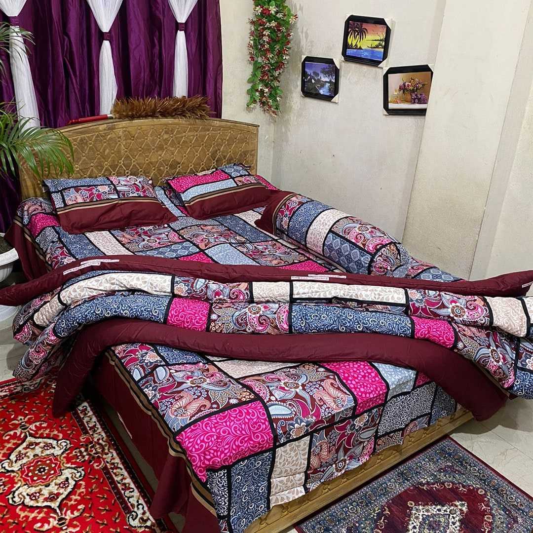 Luxury,Twill,Cotton,Fabrics,5ps,er,Comforter,Set