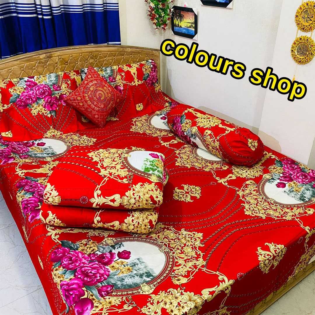 Luxury,Twill,Cotton,Fabrics,5ps,er,Comforter,Set