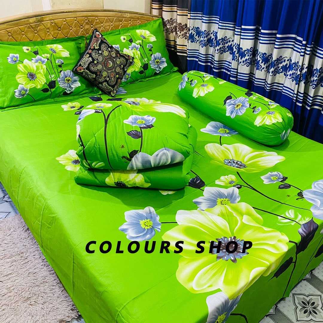 Luxury,Twill,Cotton,Fabrics,5ps,er,Comforter,Set