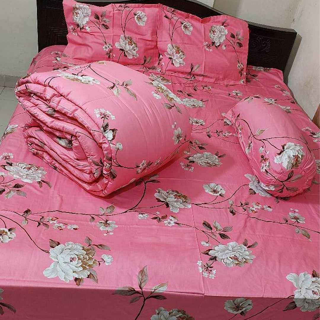 Luxury,Twill,Cotton,Fabrics,5ps,er,Comforter,Set