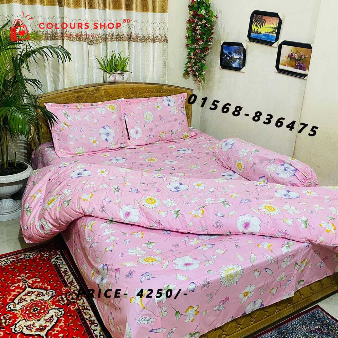 Luxury,Twill,Cotton,Fabrics,5ps,er,Comforter,Set