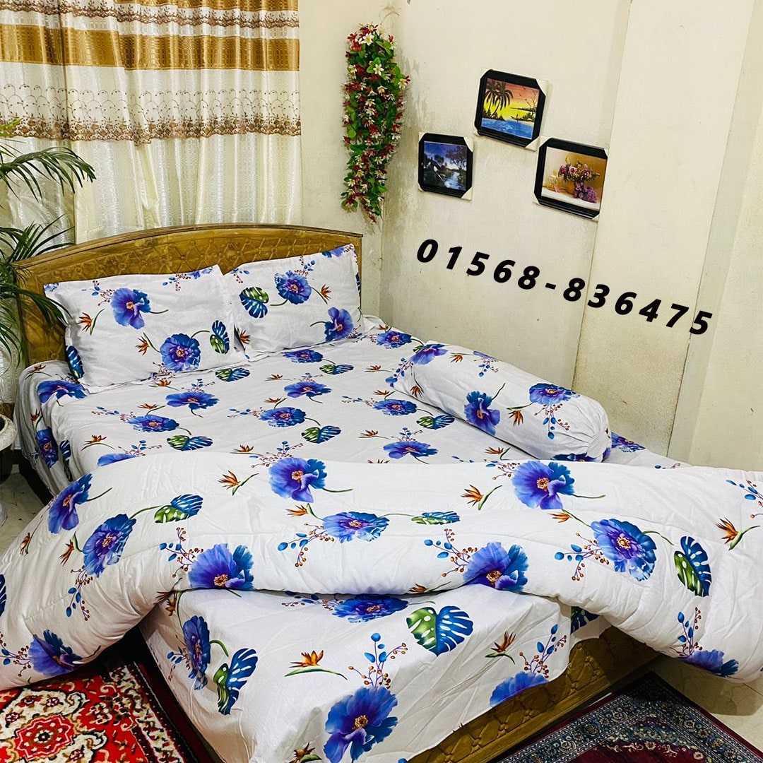 Luxury,Twill,Cotton,Fabrics,5ps,er,Comforter,Set