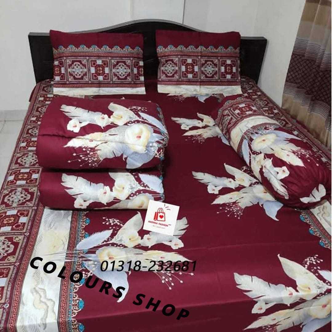 Luxury,Twill,Cotton,Fabrics,5ps,er,Comforter,Set