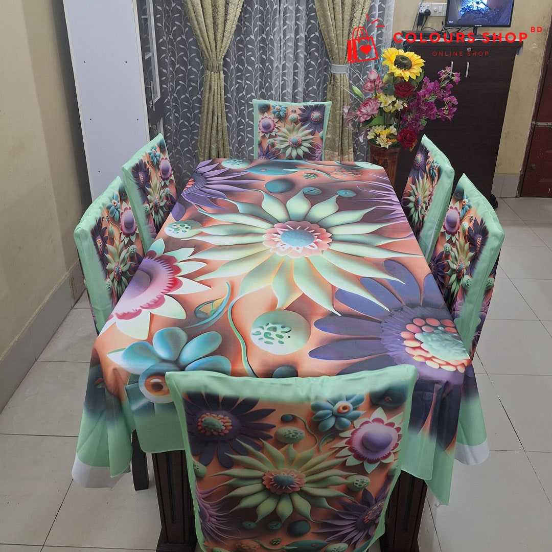 ৭,পিচ,এর,3D,প্রিন্টের,ডাইনিং,টেবিলের,কভার