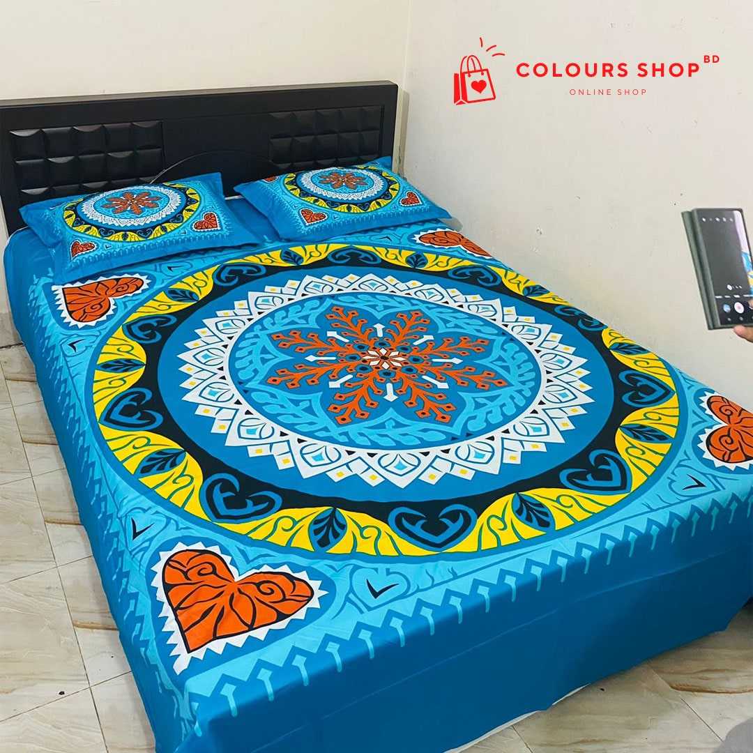 Luxury,3D,Design,Cotton,King,Size,Bedsheet