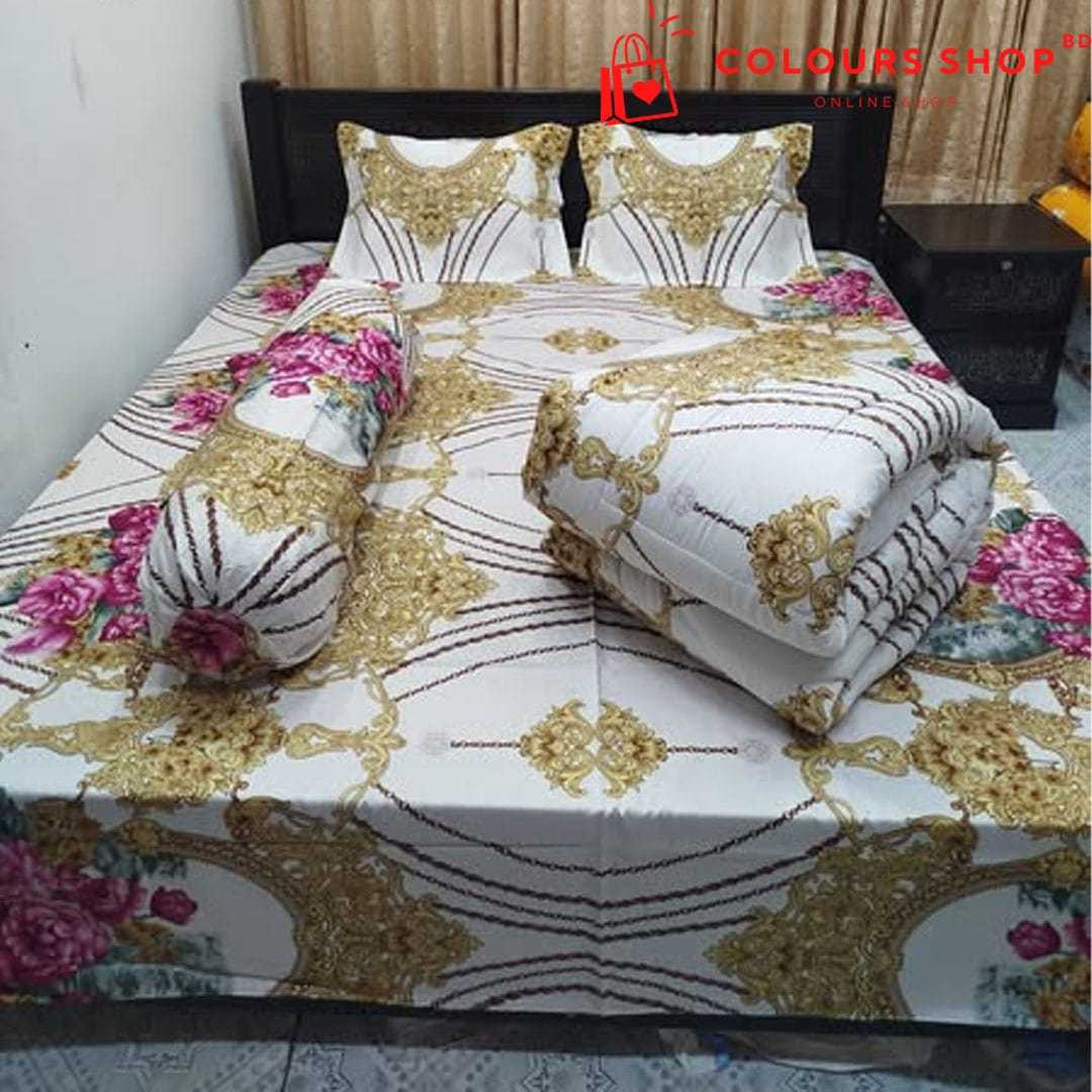 Luxury,Twill,Cotton,Fabrics,5ps,er,Comforter,Set