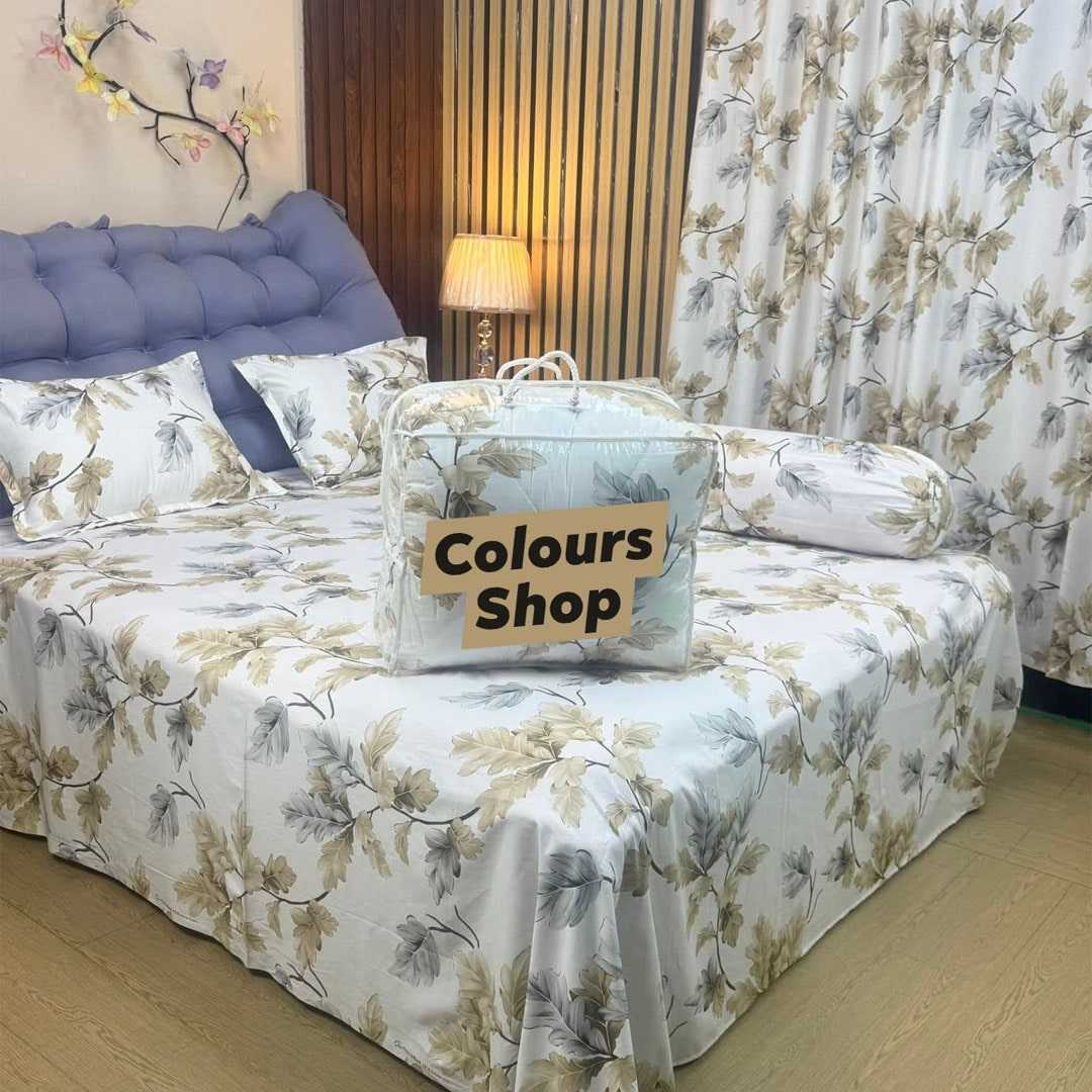 Luxury,Twill,Cotton,Fabrics,5ps,er,Comforter,Set