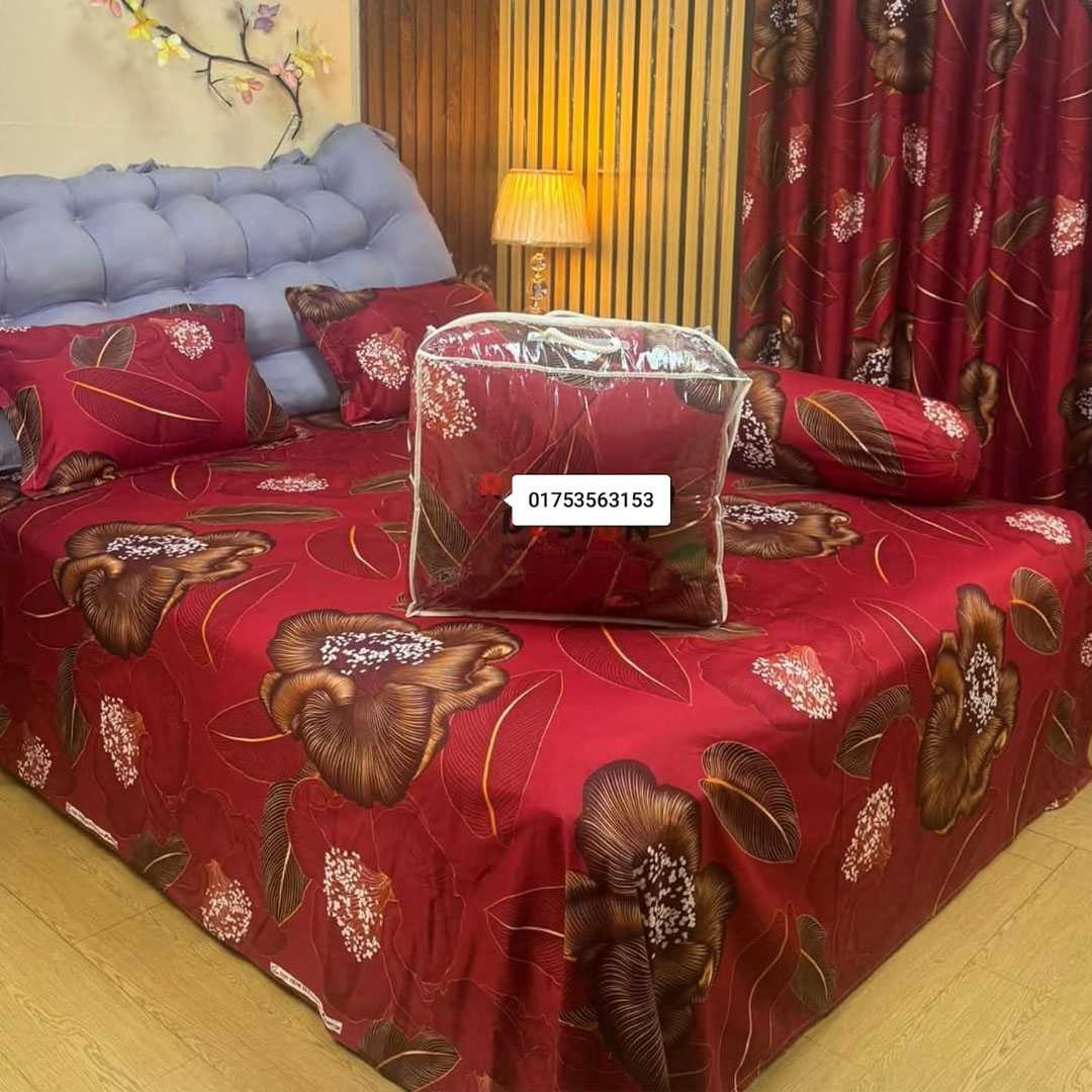 Luxury,Twill,Cotton,Fabrics,5ps,er,Comforter,Set