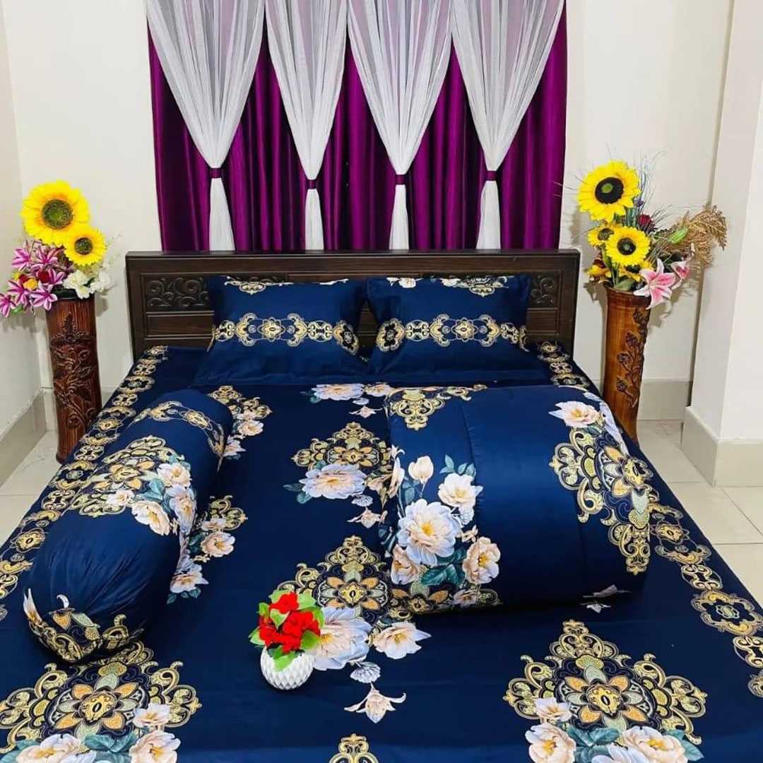 Luxury,Twill,Cotton,Fabrics,5ps,er,Comforter,Set