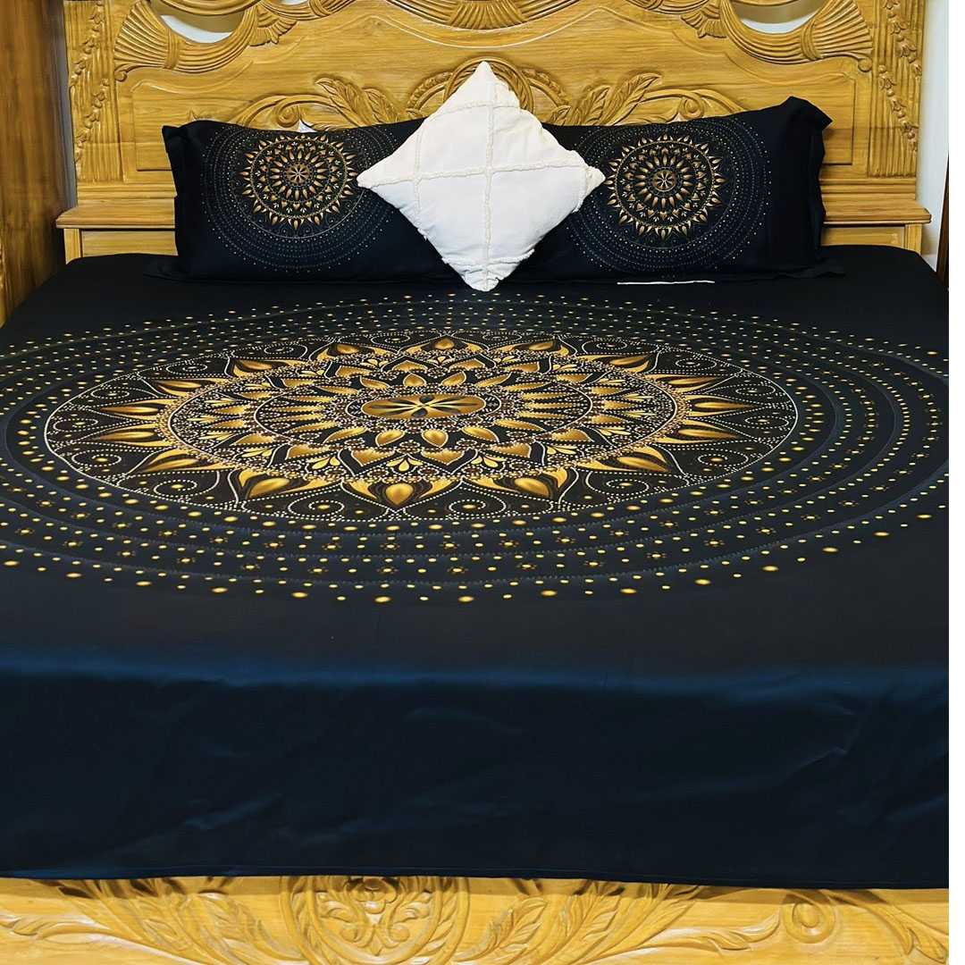 Luxury,3D,Design,Cotton,King,Size,Bedsheet