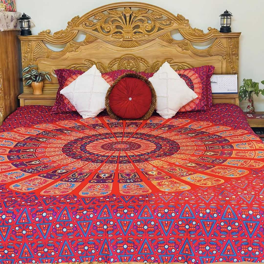 Luxury,3D,Design,Cotton,King,Size,Bedsheet