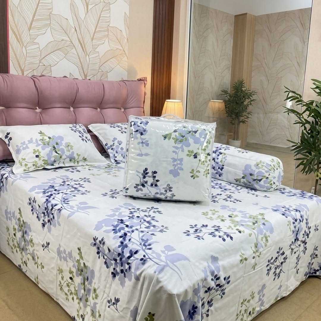 Premium,Quality,Luxury,Twill,Cotton,Fabrics,5ps,er,Comforter,Set,