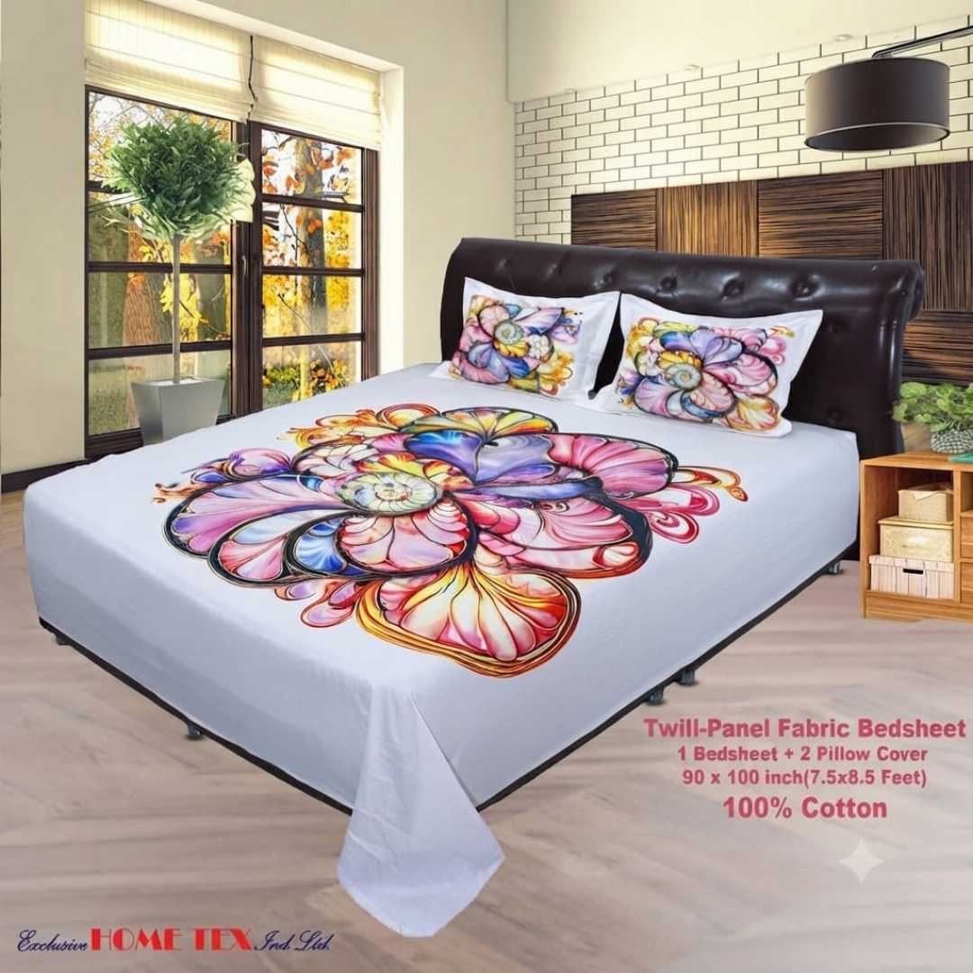 Luxury,3D,Design,Cotton,King,Size,HOME,TEX,Bedsheet