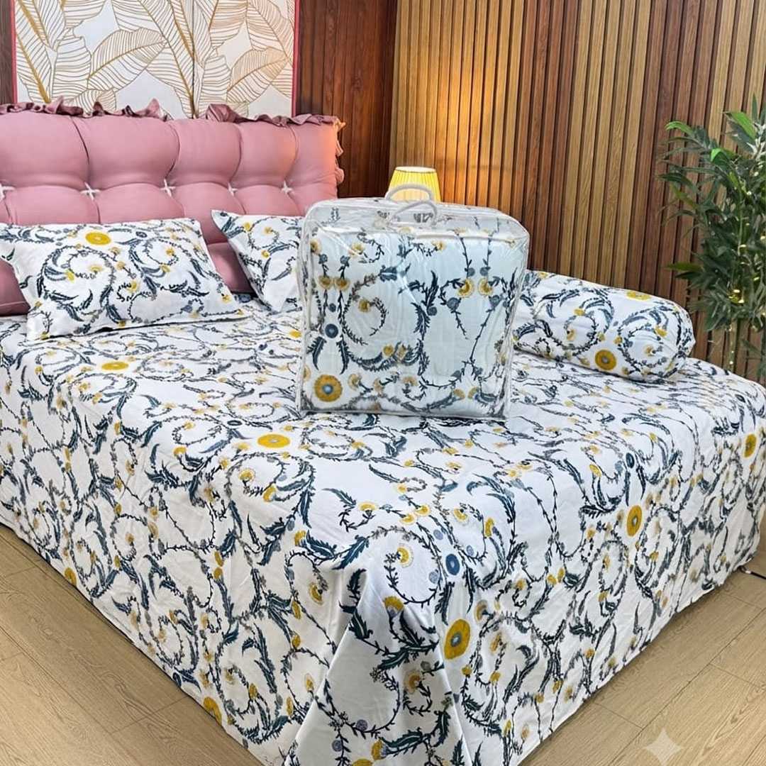 Premium,Quality,Luxury,Twill,Cotton,Fabrics,5ps,er,Comforter,Set,