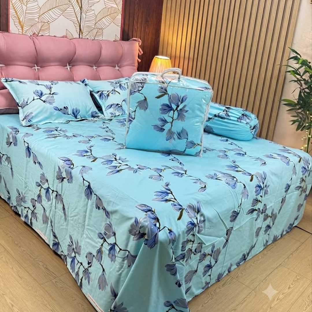 Premium,Quality,Luxury,Twill,Cotton,Fabrics,5ps,er,Comforter,Set,