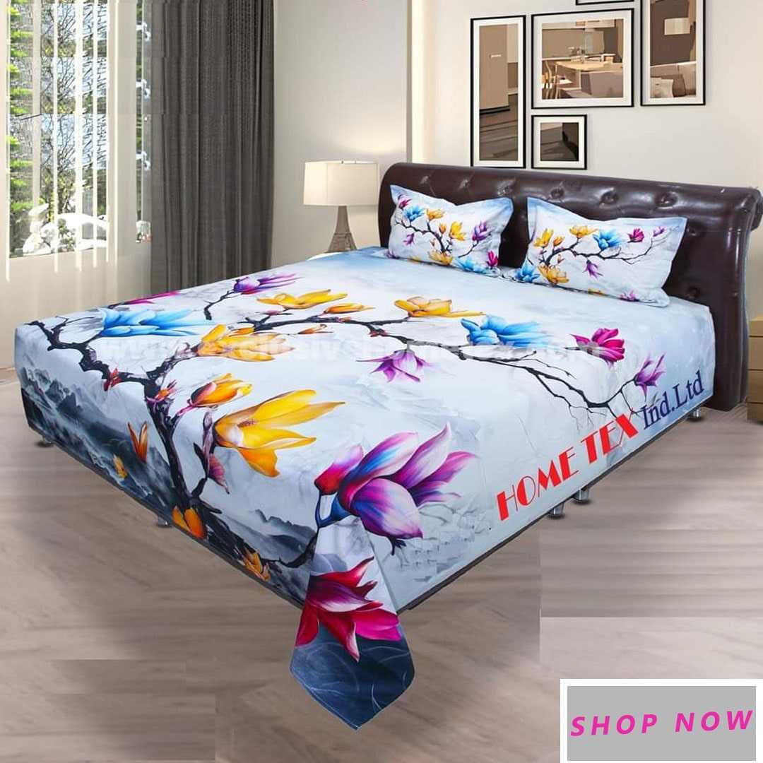 Luxury,3D,Design,Cotton,King,Size,Classical,HOME,TEX,Bedsheet,